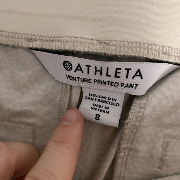 Athleta Venture Printed Jogger Pants Viper Gray Size 8 - Picture 8 of 9